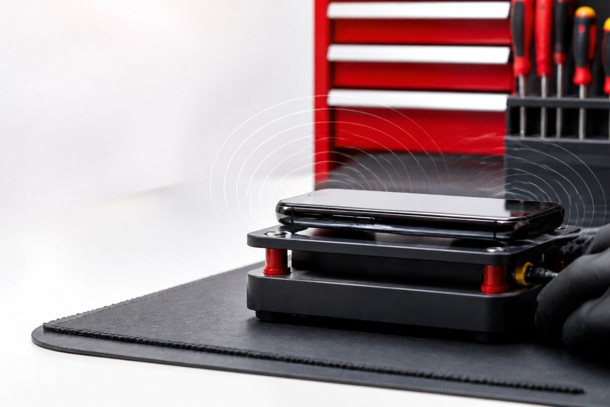 Pemeriksaan sambungan motor haptic telefon