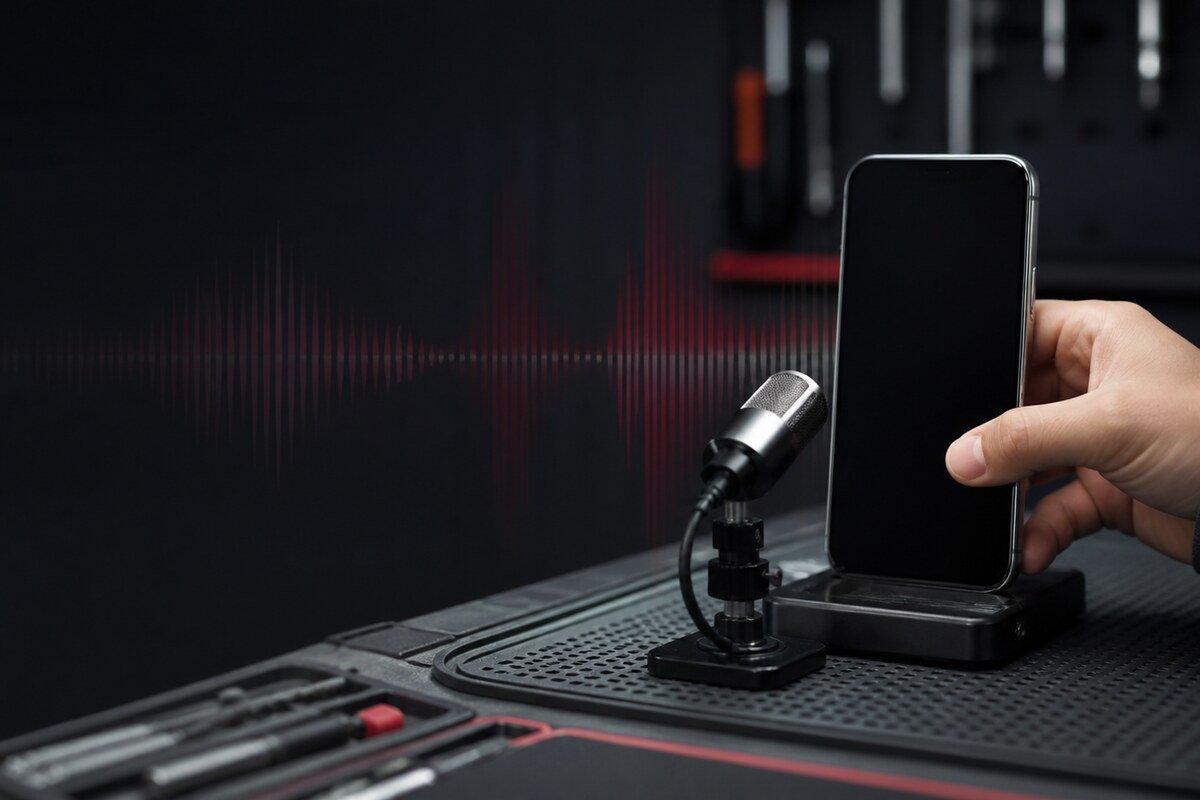 Voice-note comparison for repair microphone phone Bangi