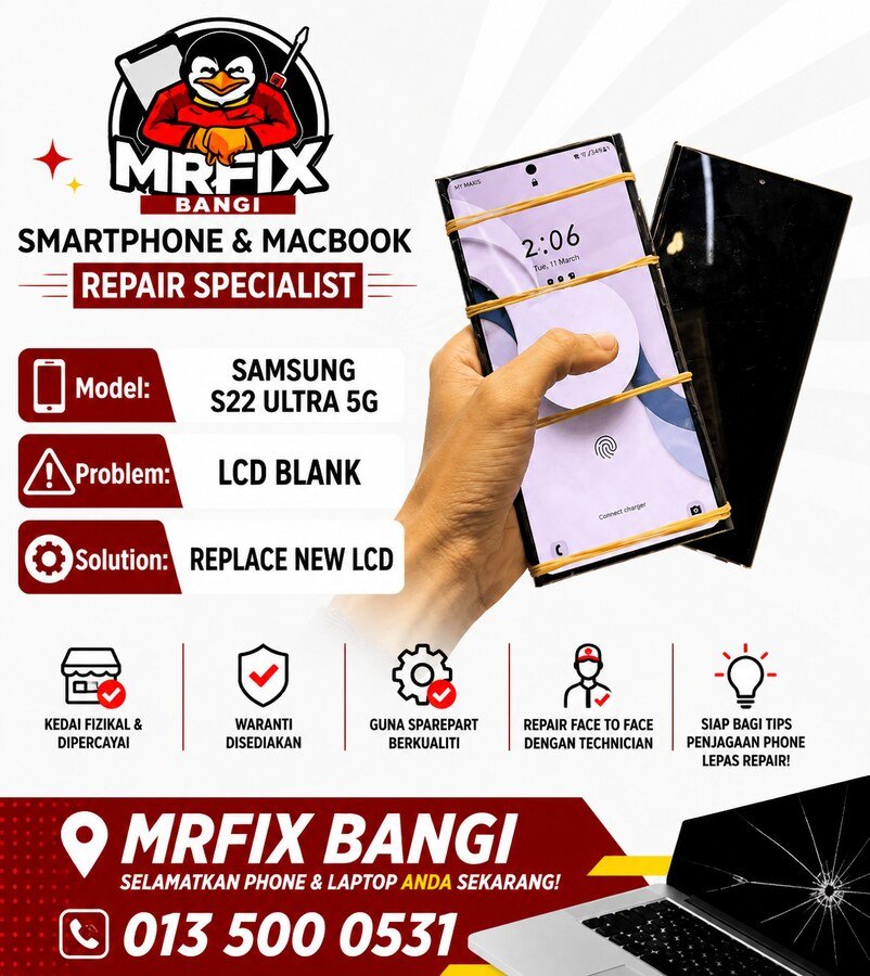 Location comparison for repair phone signal Bangi
