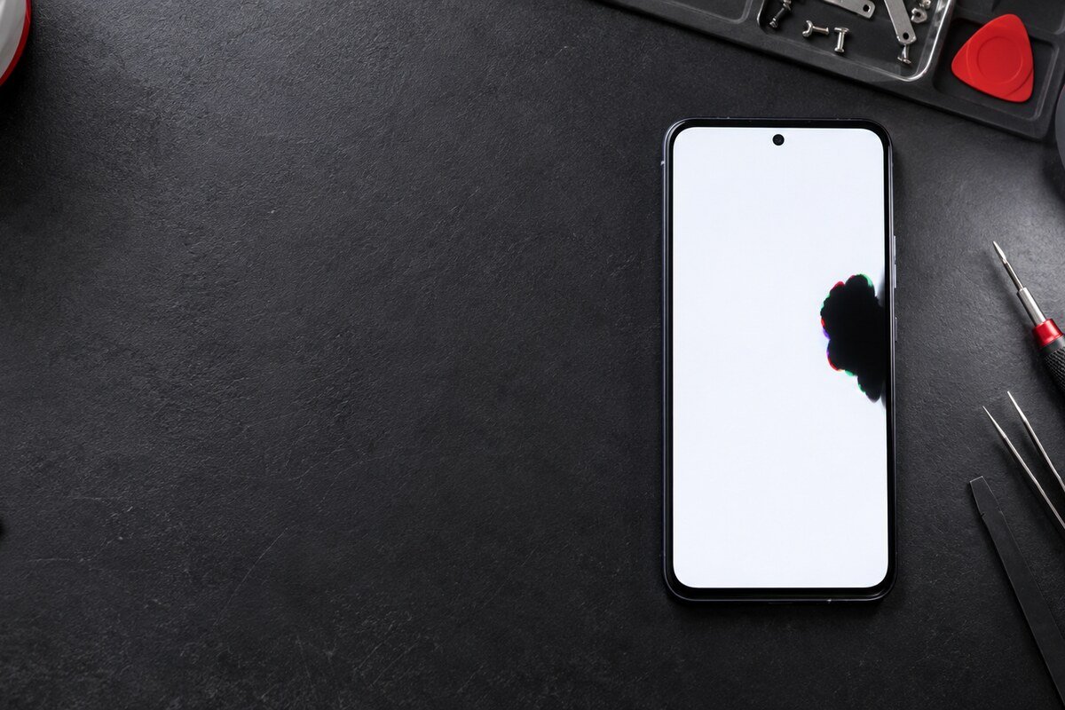 Semakan warna latar untuk kerosakan panel telefon
