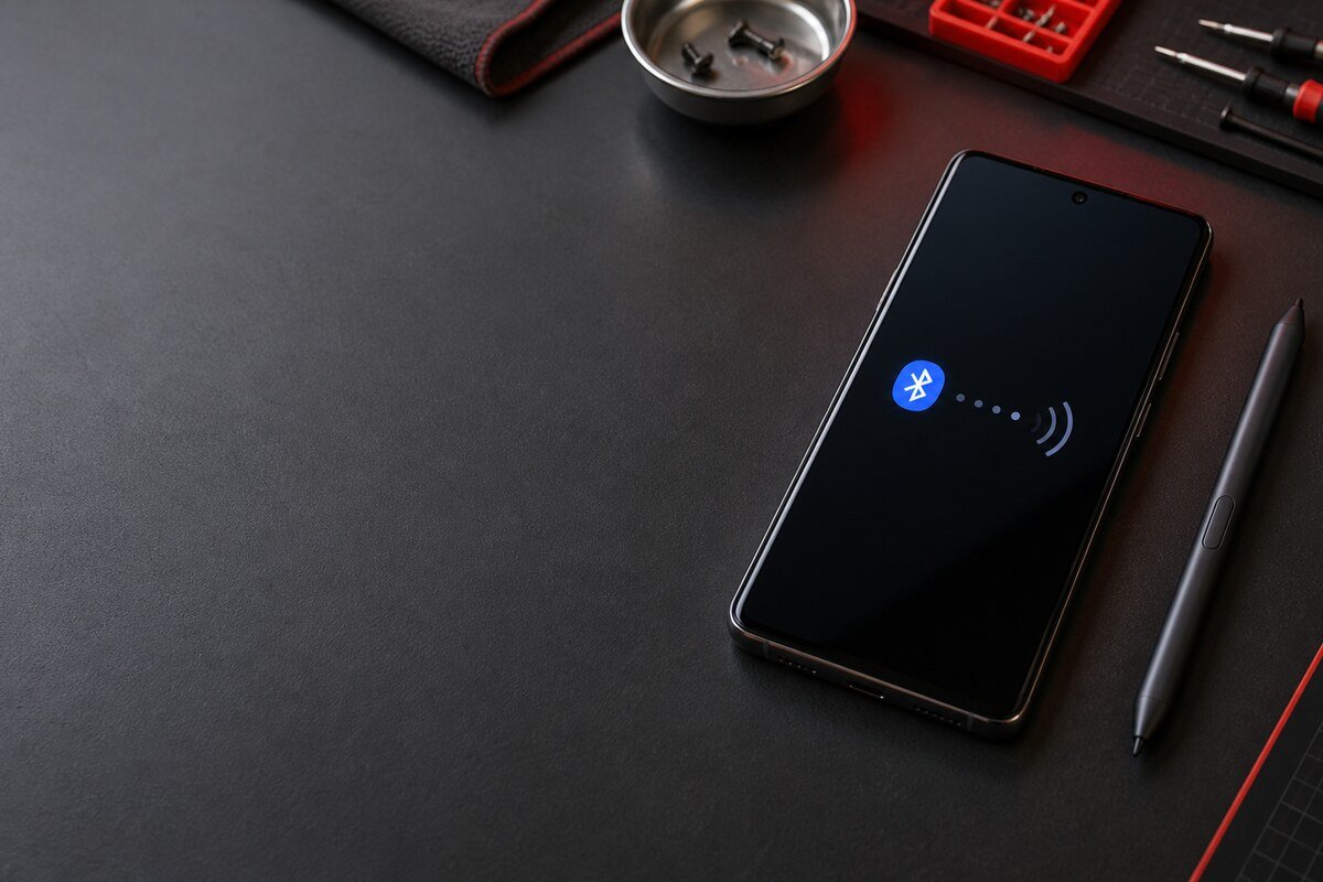 Ujian sambungan dan respons stylus telefon secara selamat