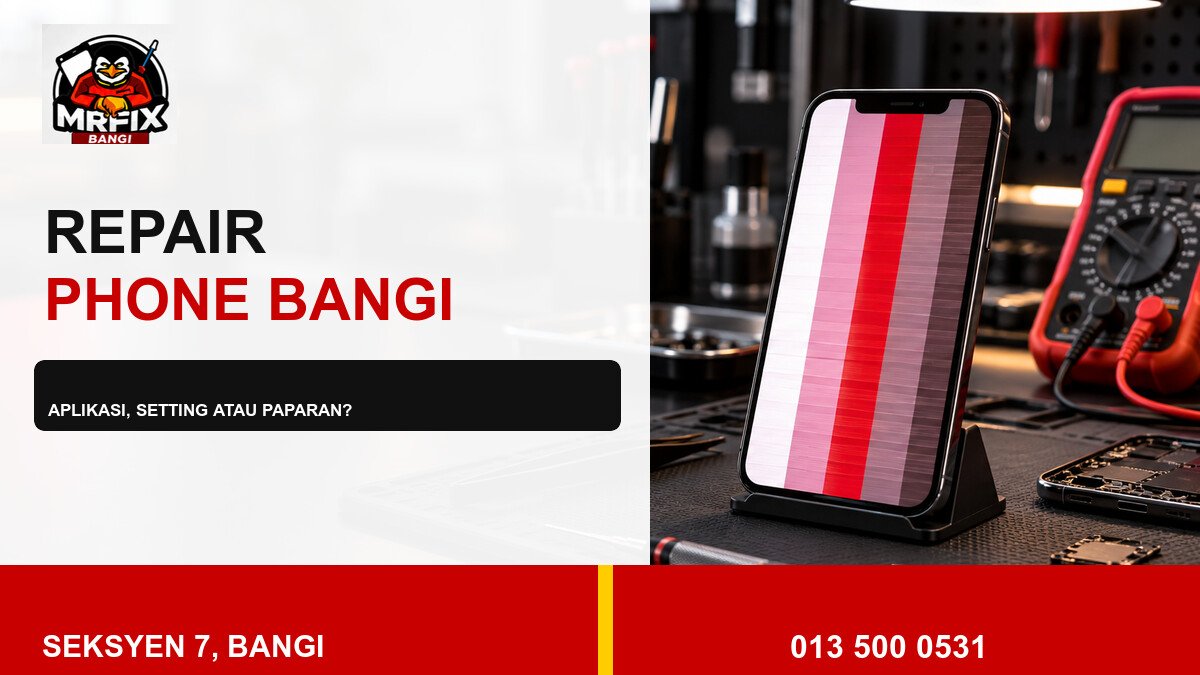 Repair Phone Screen Flicker Bangi: Bezakan Aplikasi, Setting dan Paparan — featured image