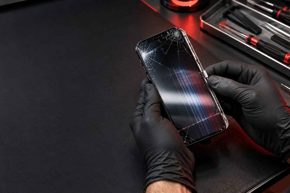 Pemeriksaan setting brightness dan keadaan fizikal skrin telefon