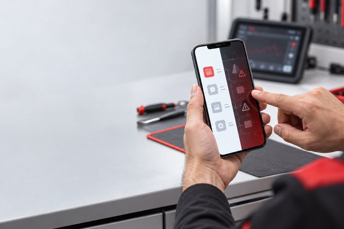 Phone app crash checks after a software update
