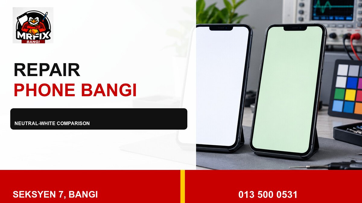 Repair Phone Display Tint Bangi: Neutral-White Comparison Checks — featured image