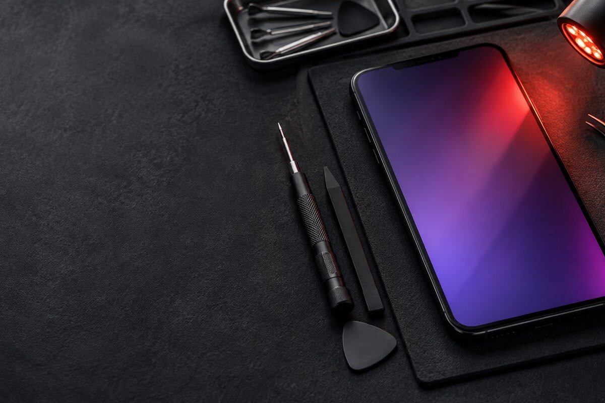 Phone screen checked under consistent neutral lighting