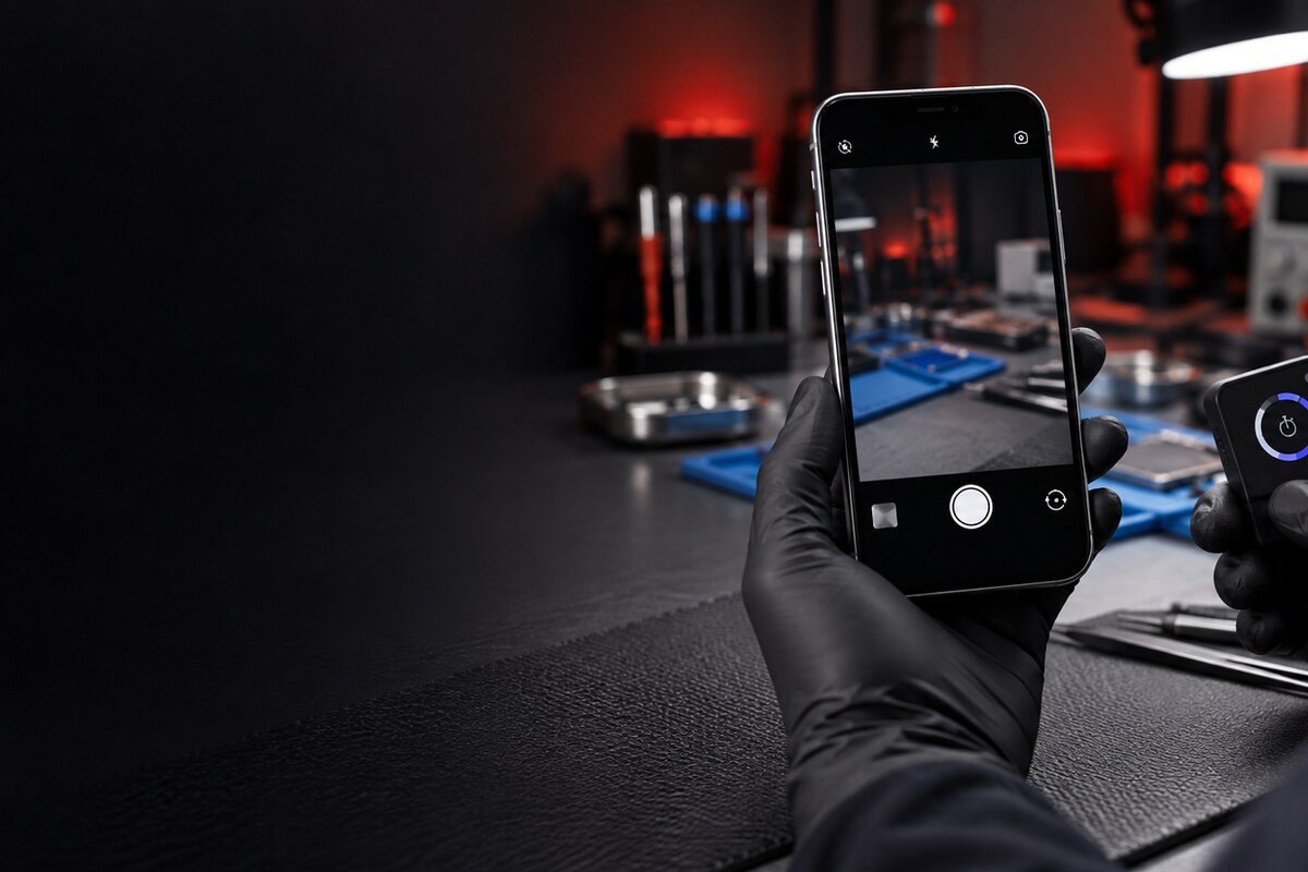 Phone checked safely before screen freeze diagnosis