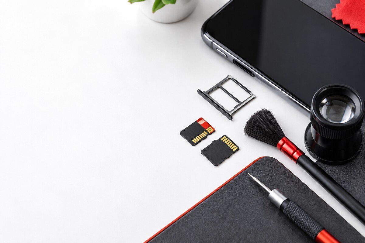 Memory card and phone slot checked in a safe sequence